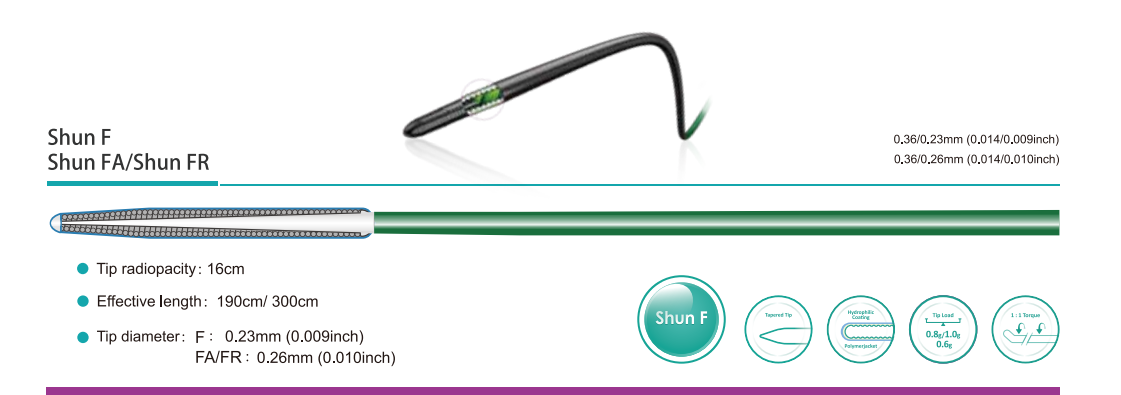 Shun F / Shun FA / Shun FR PTCA guide wire
