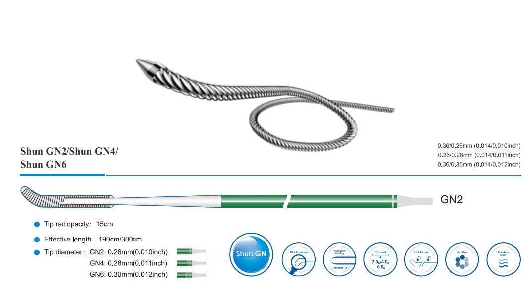Shun GN2 / Shun GN4 / Shun GN6 PTCA guide wire